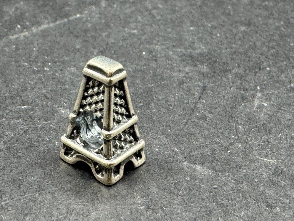 Vtg Sterling Silver 925 Signed THE EIFFEL TOWER Bead Charm for Bracelets